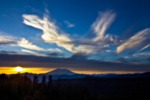 Dancing Diva clouds over Mount St Helens